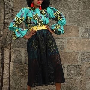 SGTC Shirt Dress With Lace Skirt